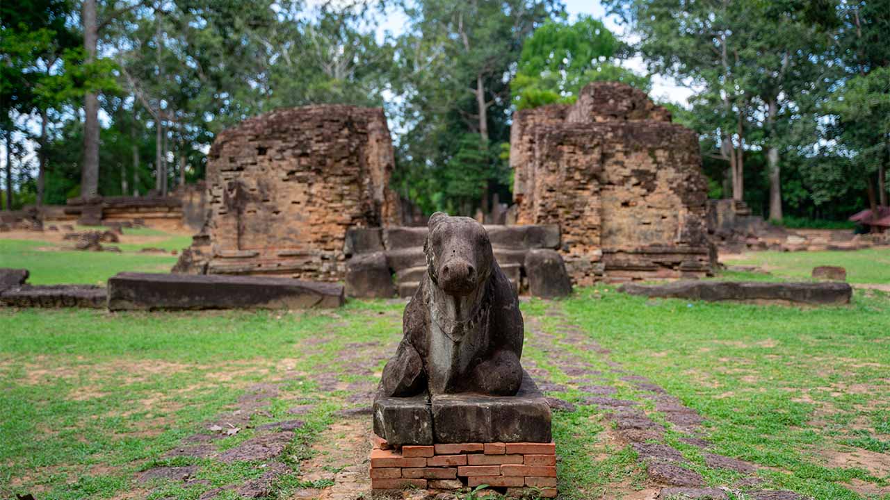 Ancient Preah Ko Temple in Cambodia